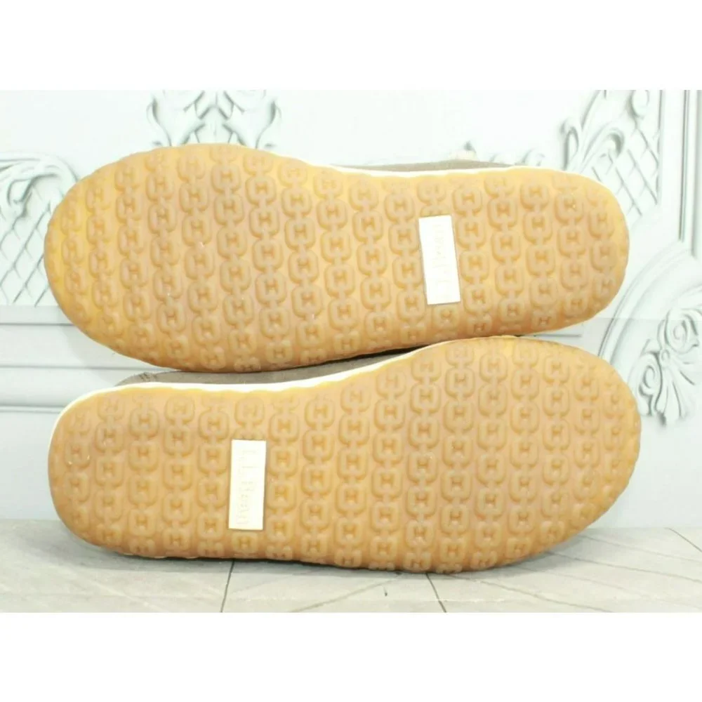 LL Bean Gray Suede Slip On Mountain Moccasin Slippers Boot Size 7 M - Picture 9 of 9